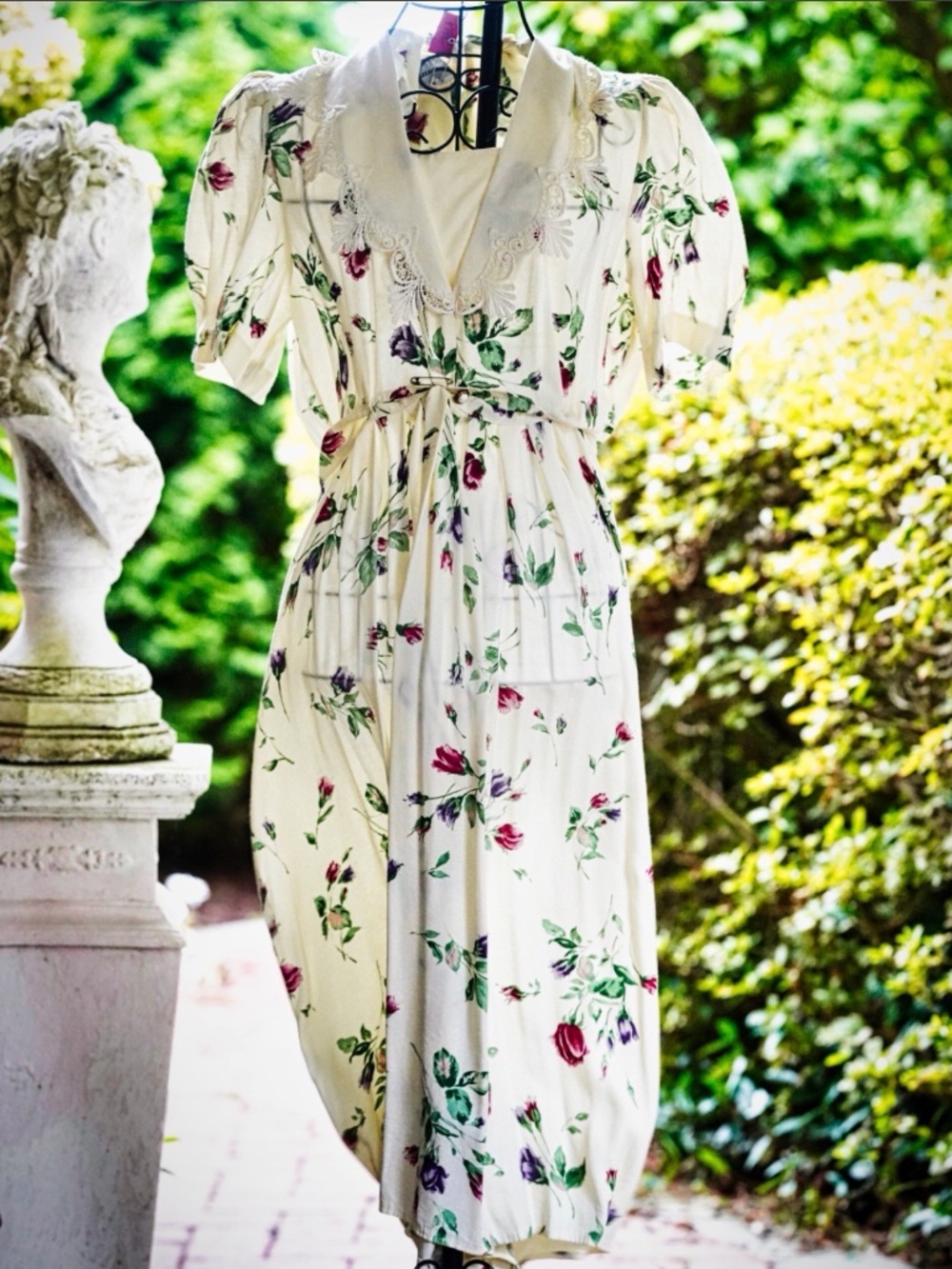 Vintage Floral Midi Dress